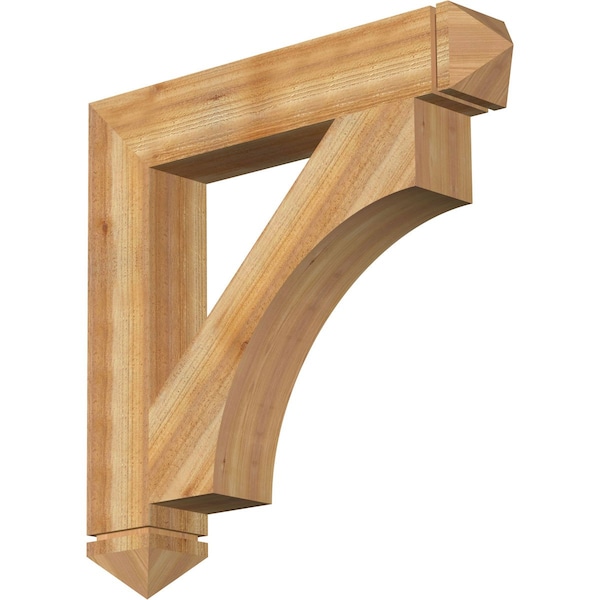 Ekena Millwork Westlake Arts & Crafts Rough Sawn Bracket, Western Red Cedar, 6"W x 36"D x 36"H BKT06X36X36WTL03RWR - main